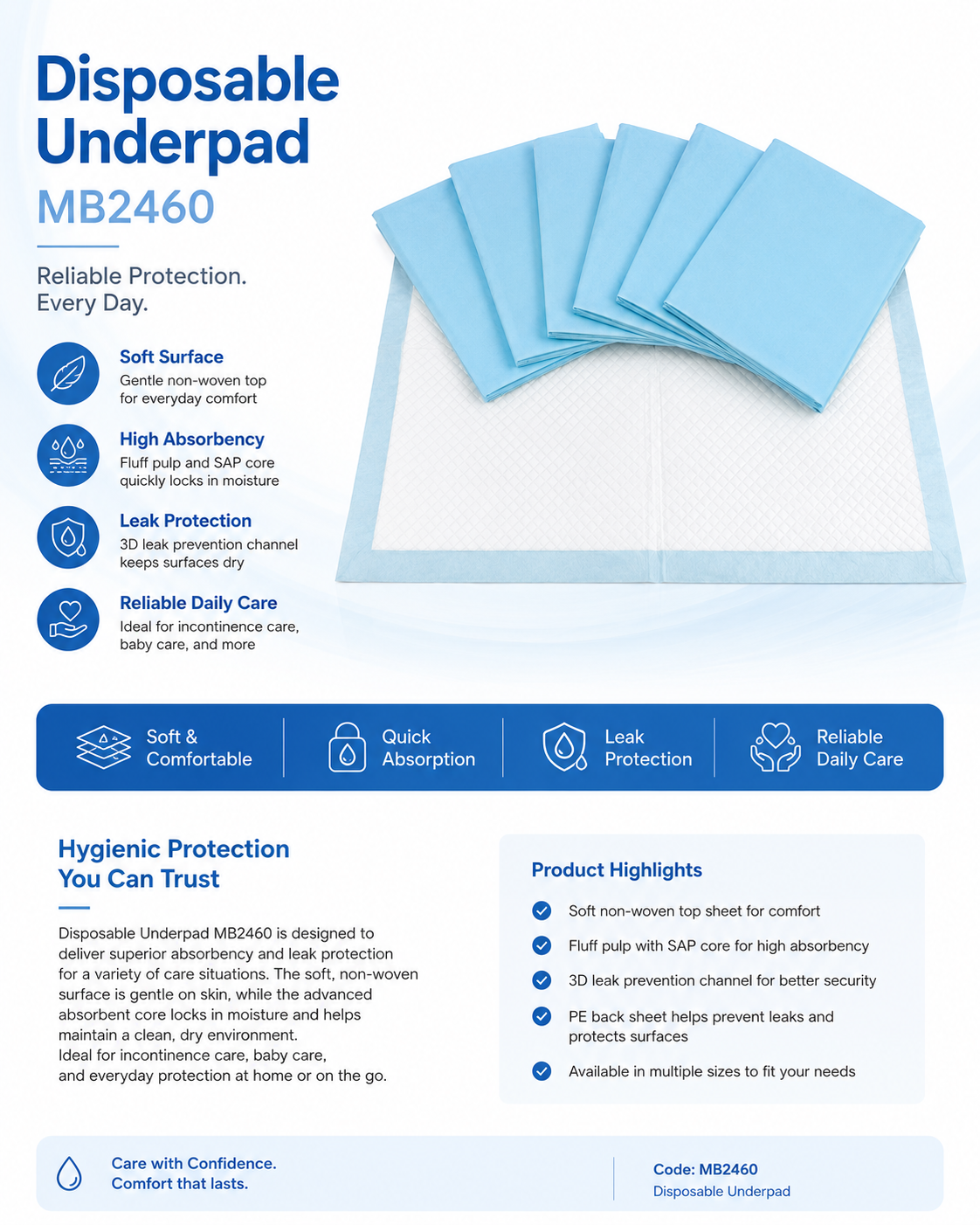 Disposable Underpad_MB2460 detail 1