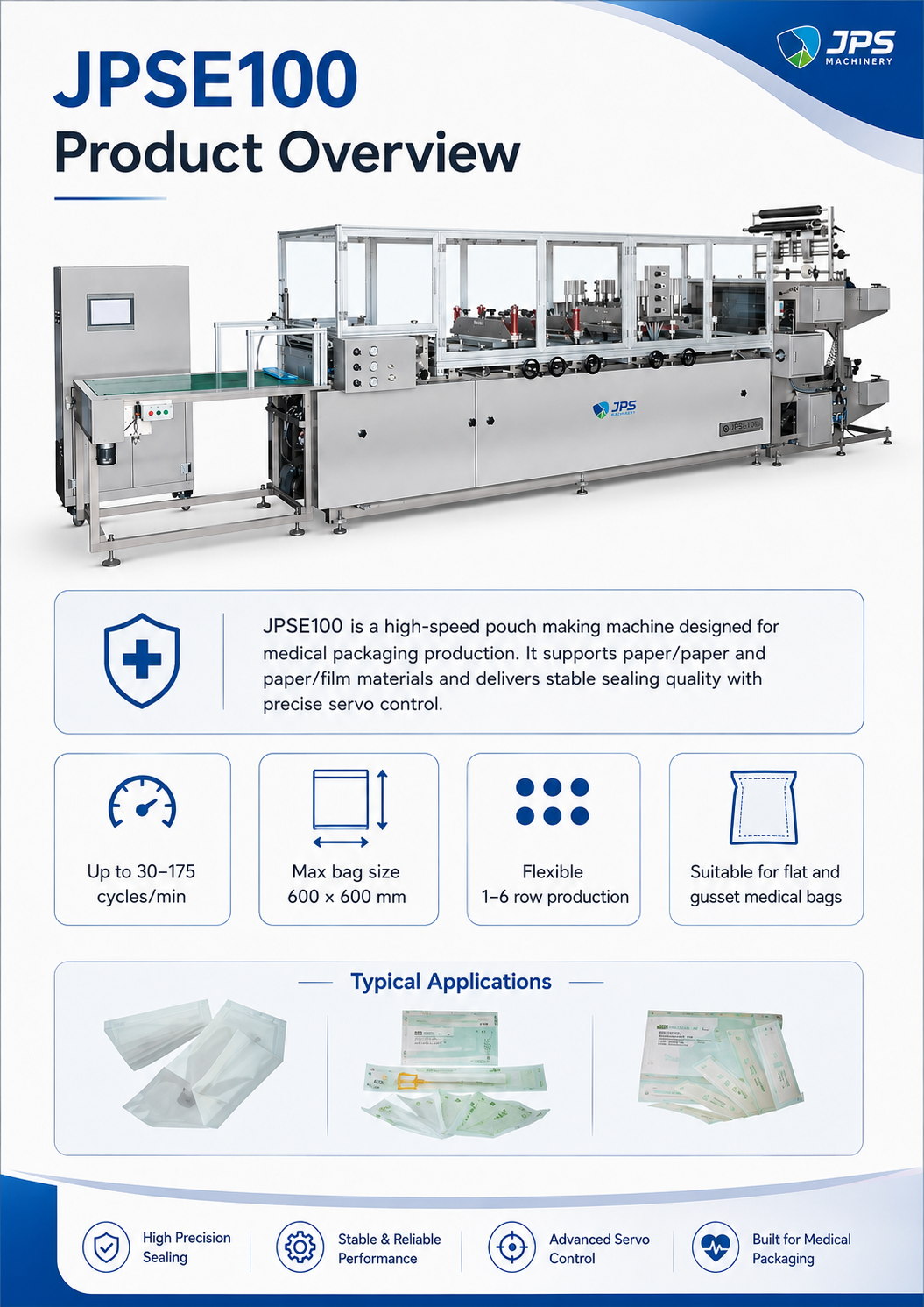 JPSE100_High-speed-Medical-Paper-film-Pouch-Making-Machine detail 2