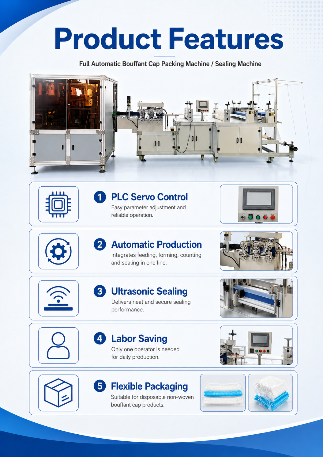 JPSE302_Full-Automatic-Bouffant-Cap-Packing-Sealing-Machine detail 4