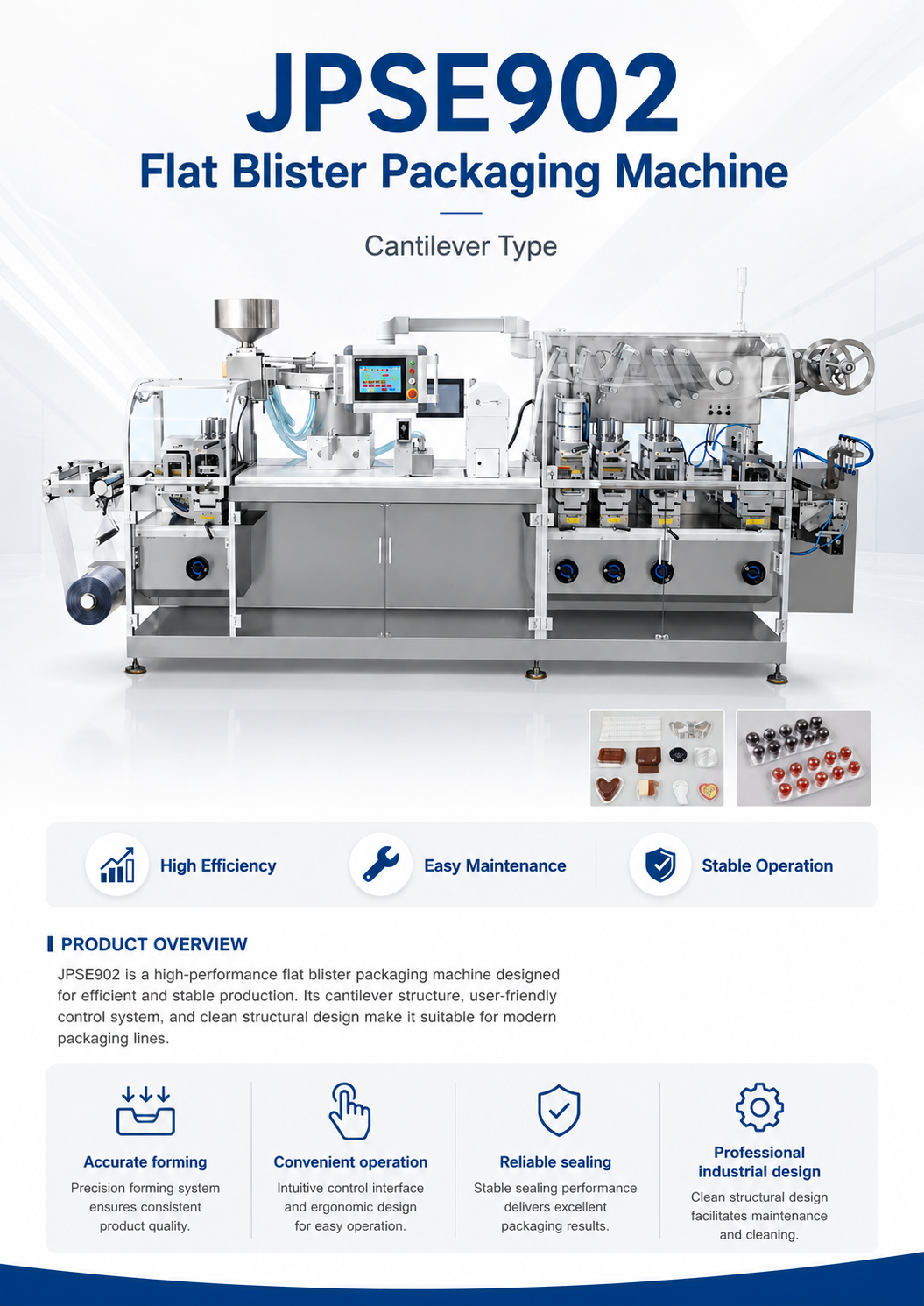 JPSE902_Flat-Blister-Packaging-Machine-cantilever-type detail 2