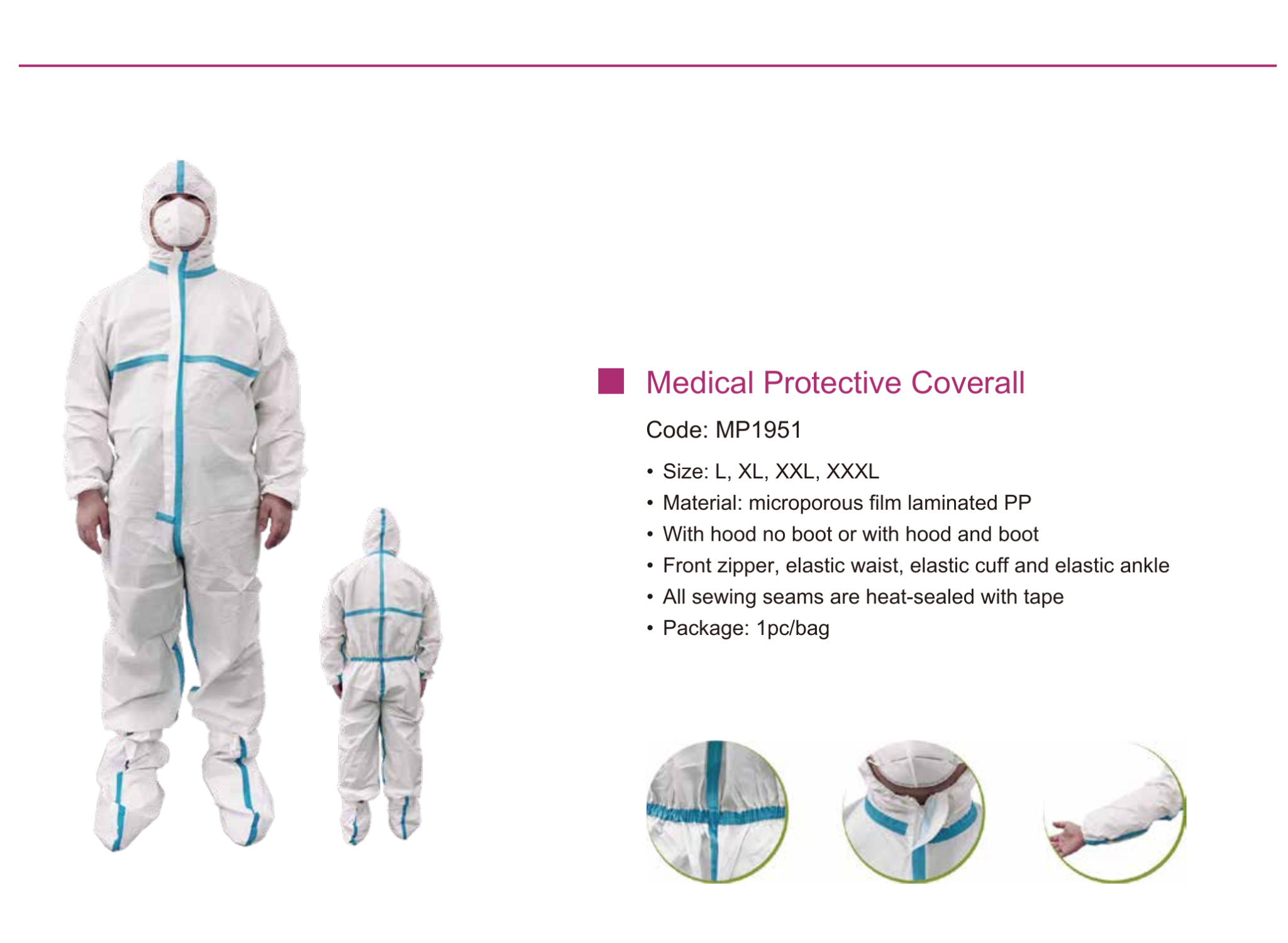 Medical Protective Coverall_MP1951 detail 1