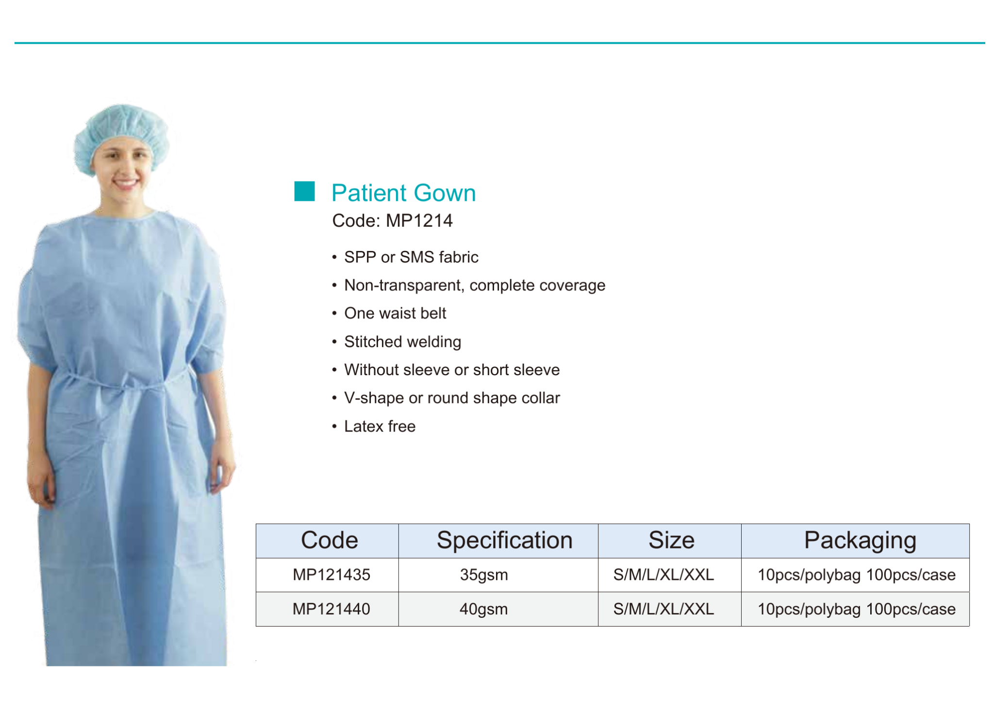 Patient Gown_MP1214 detail 1