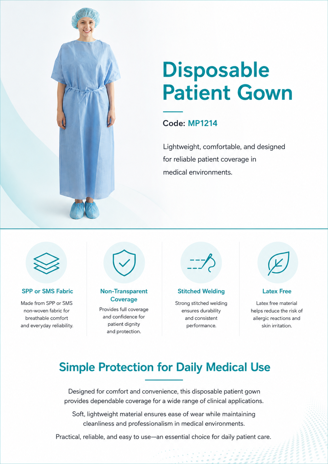 Patient Gown_MP1214 detail 2