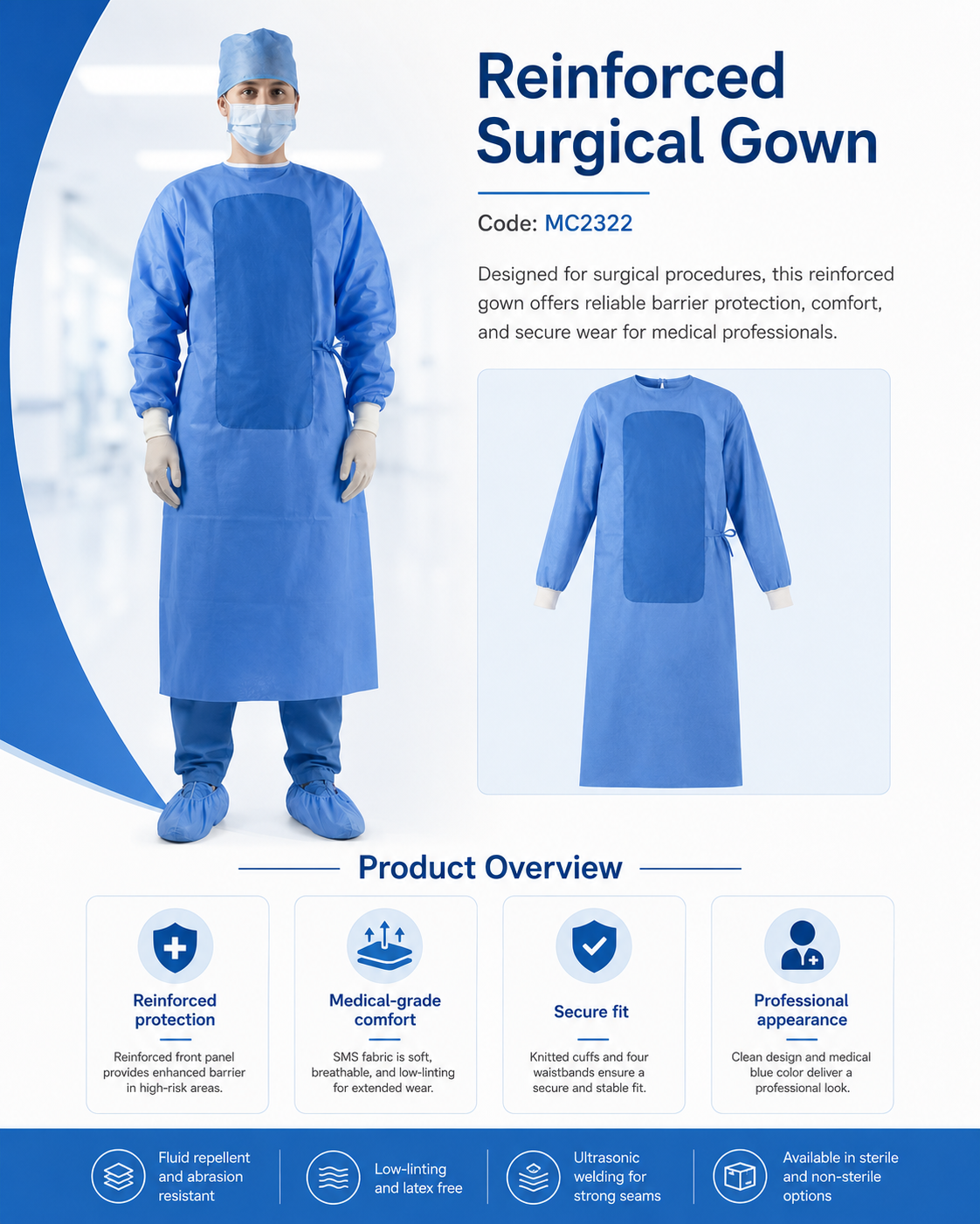 Reinforced Surgical Gown_MC2322 detail 2