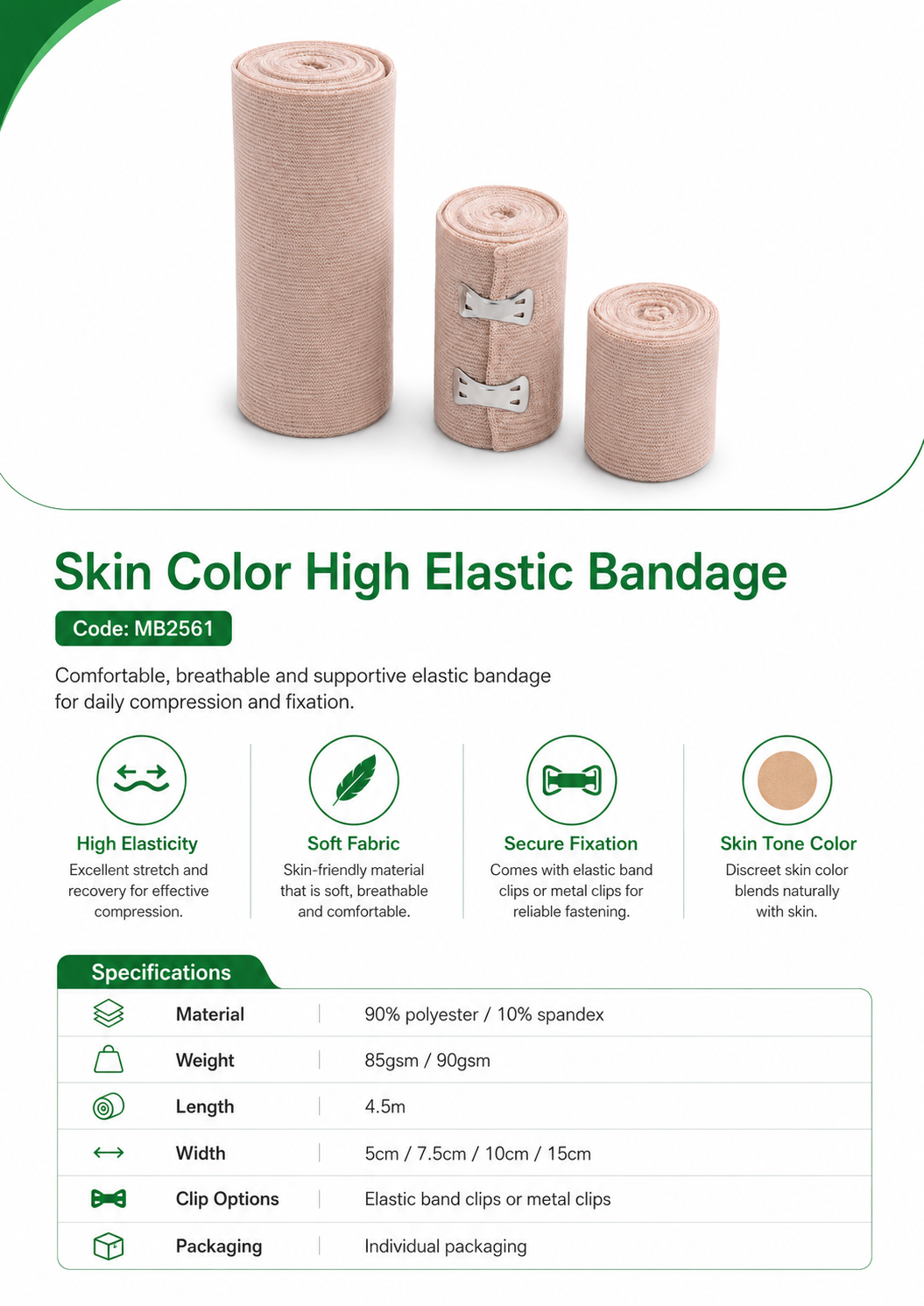 Skin Color High Elastic Bandage_MB2561 detail 1