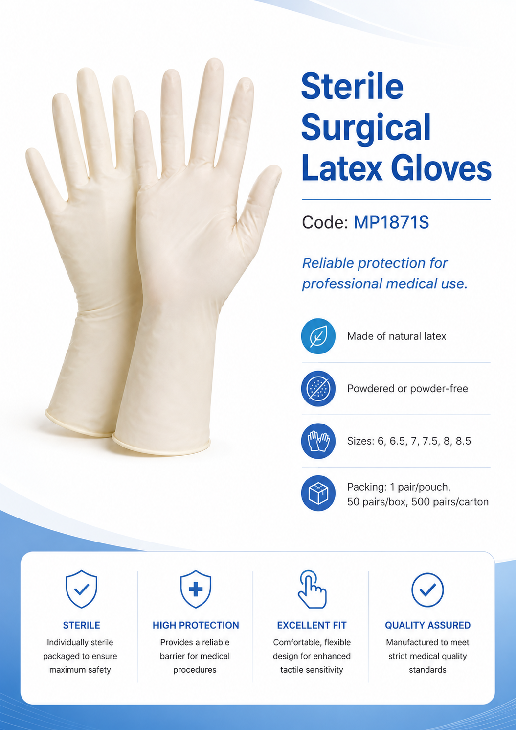 Sterile Surgical Latex Gloves_MP1871S detail 1