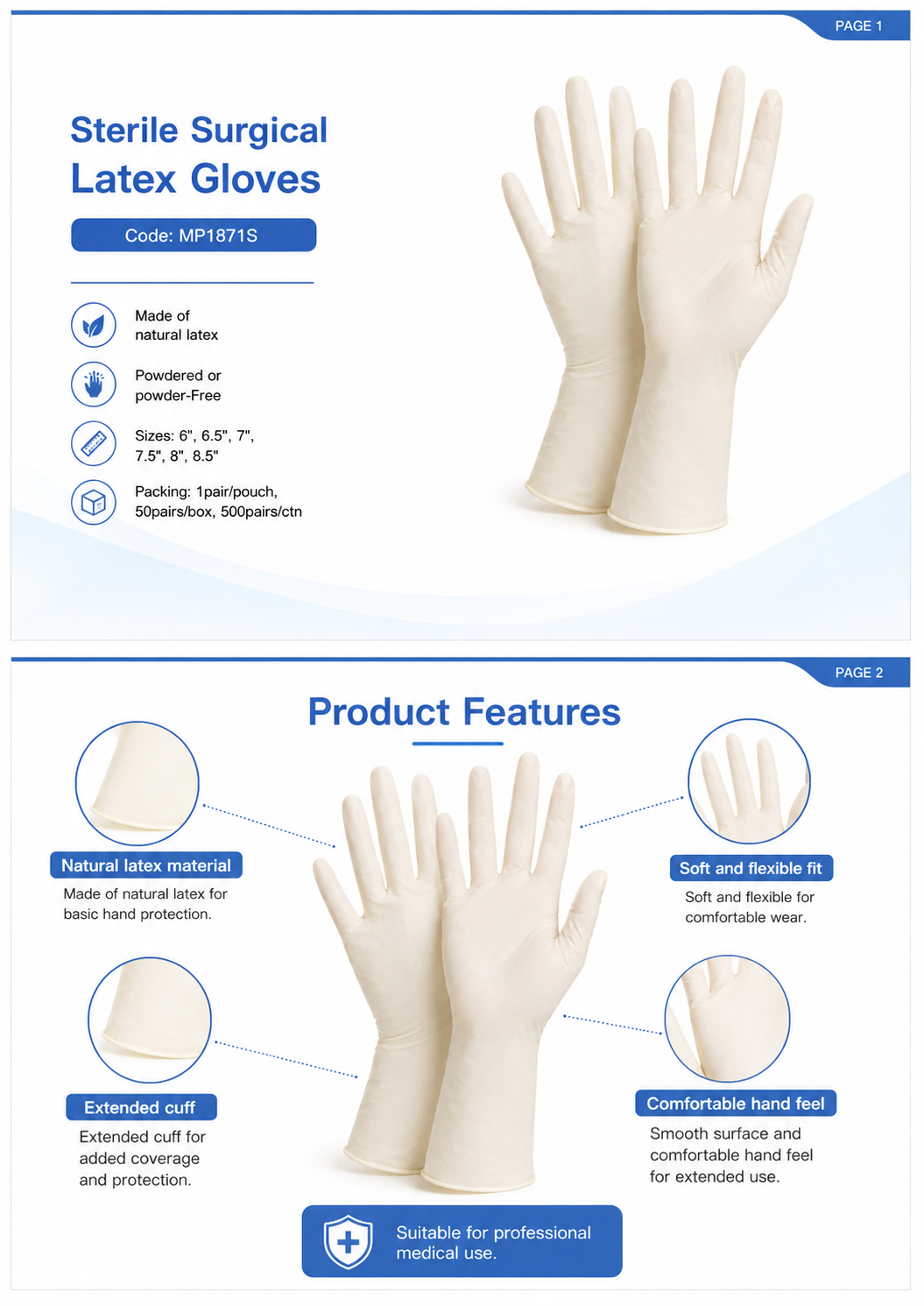 Sterile Surgical Latex Gloves_MP1871S detail 2