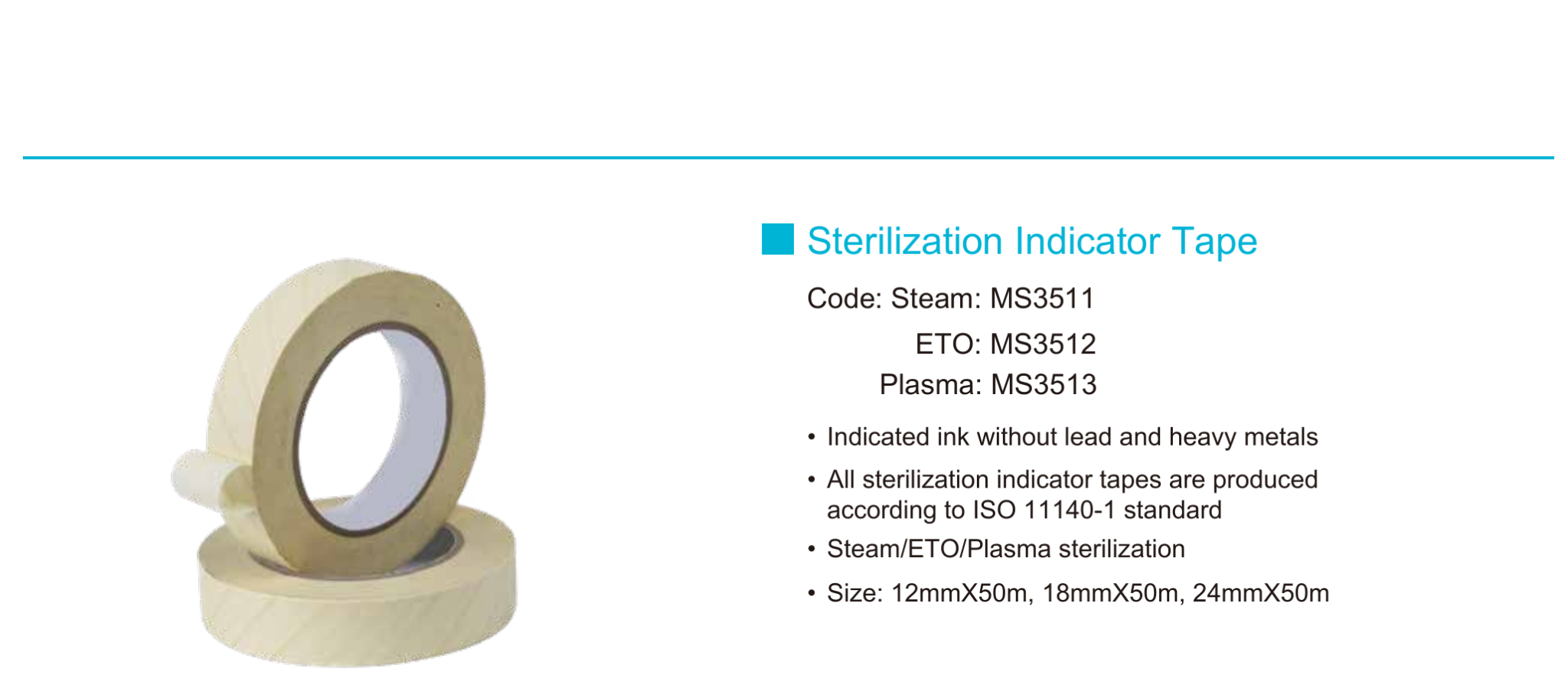 Sterilization Indicator Tape_MS3511_MS3512_MS3513 detail 1