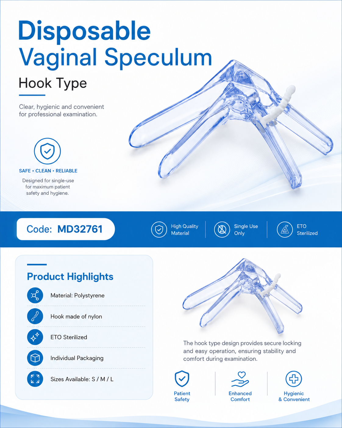 Vaginal Speculum Hook Type_MD32761 detail 1
