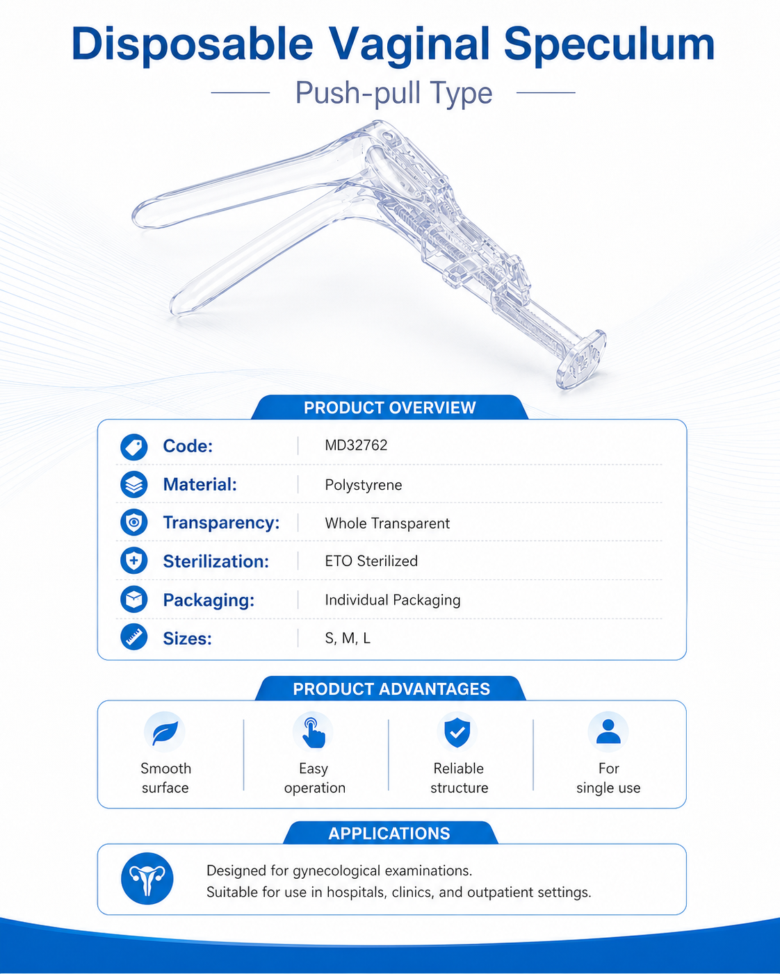Vaginal Speculum Push-pull Type_MD32762 detail 1
